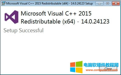 Microsoft Visual C++2015 ٰlнM  Windows ʾSMиĻ^mՈΓ  So ɺ󣬳@ʾһlϢfѳɹb