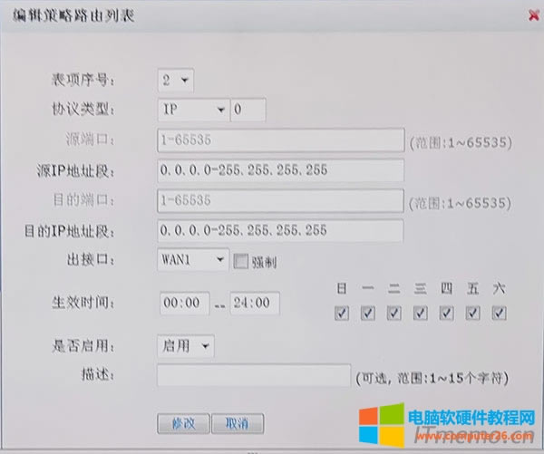 һl·xfh͞ipԴIPַΌȾWWΣ192.168.1.2~192.168.2.254䌍@0.0.0.0~255.255.255.255ҲǿԵֻǲ֔Ŀĵַ0.0.0.0-255.255.255.255ӿWAN1ǷxúúcӼ