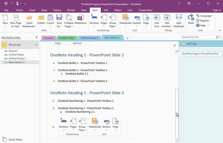 ͨ^ֹPӛ䌚DQ OneNote  PowerPoint ʾĸßƬı