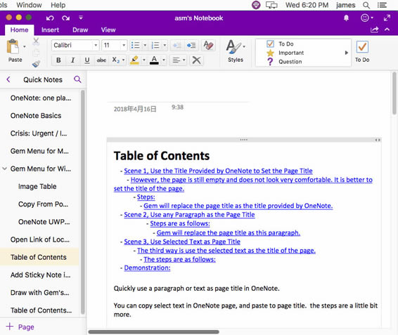 ʹ䌚ˆֱӰ Mac OneNote xеĶԓĘ}