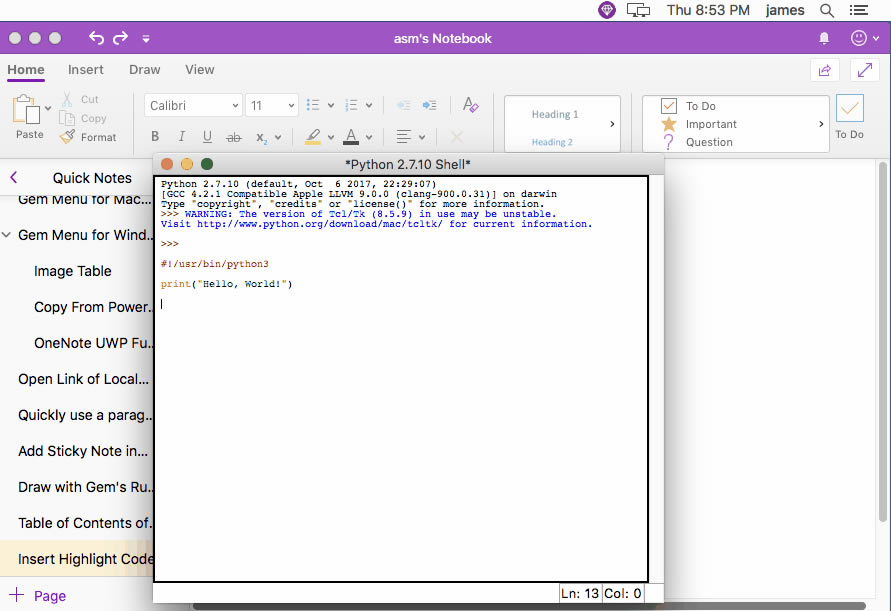 ʹ䌚ˆ΁팦ӋCaMи뵽 MAC OneNote 