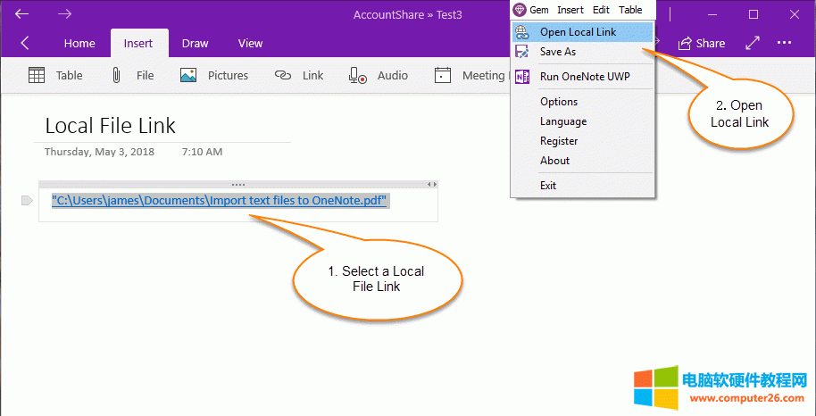 䌚ˆ Gem Menu for OneNote UWP ṩ“_朽”ĹÁ_ OneNote UWP ﱾ朽
