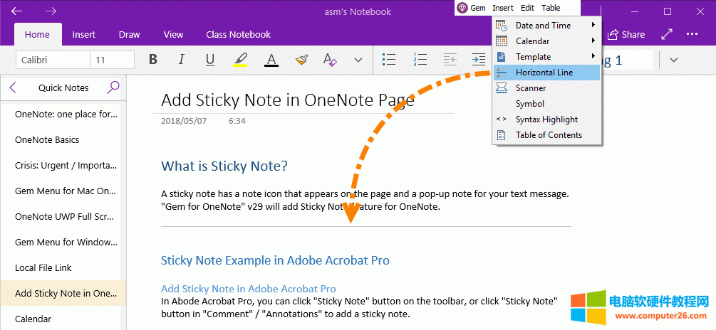 ʹ䌚ˆ Gem Menu for OneNote UWP o OneNote UWP gָ