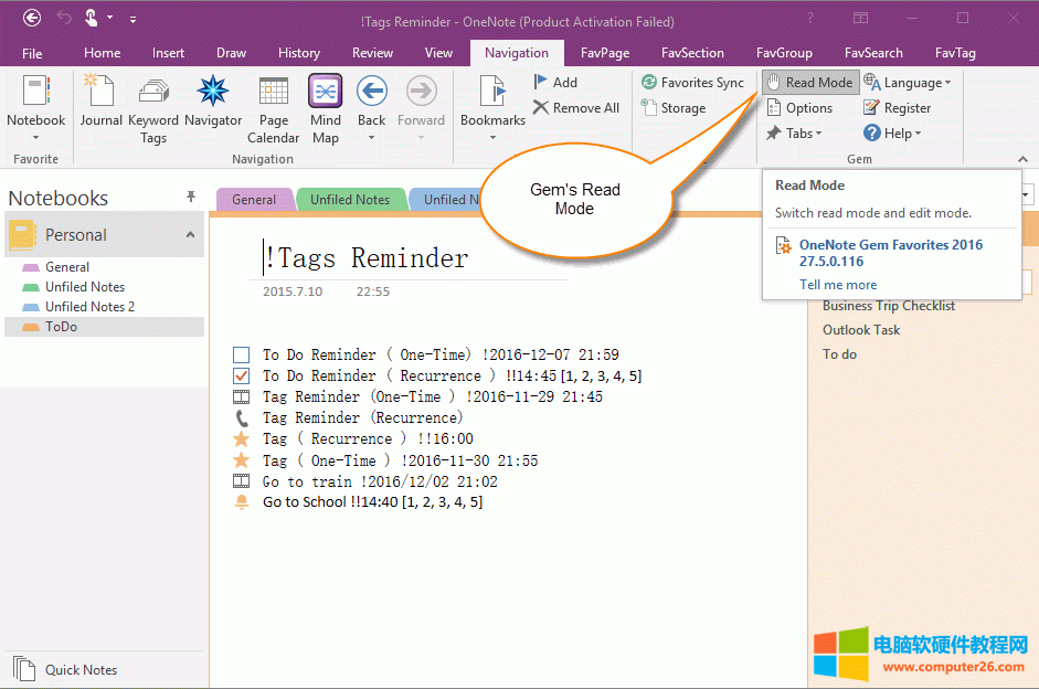 OneNote Gem – Favorites ṩxģʽԽֹʹIPݔ