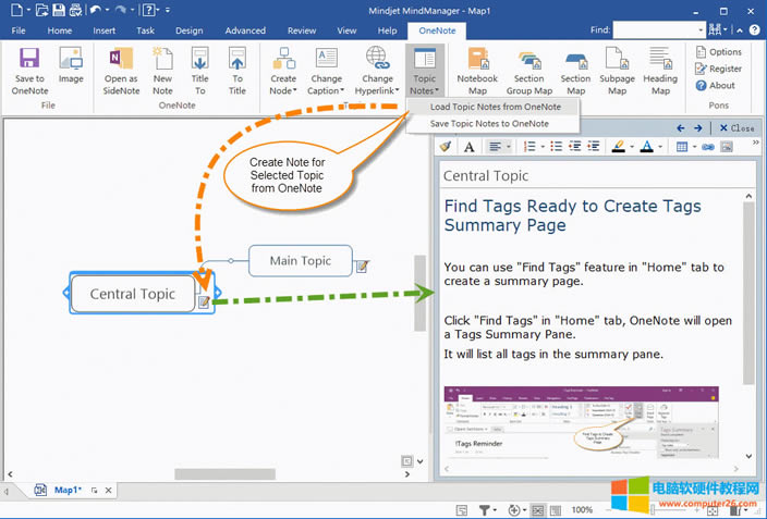 Load Topics Notes from OneNote（“從數字筆記中加載主題便箋”）