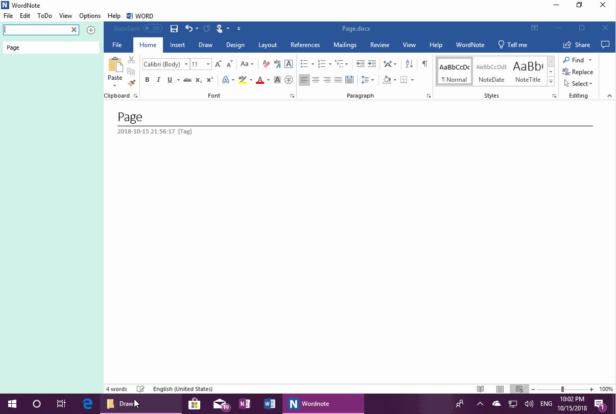 ʹ WordNote ṩ A4 DƬܣOеĈDƬm A4 