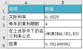 Excel NOMINAL 函數使用示例圖解教程