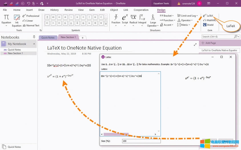 轉換網頁來的 LaTeX 為 OneNote 原生公式