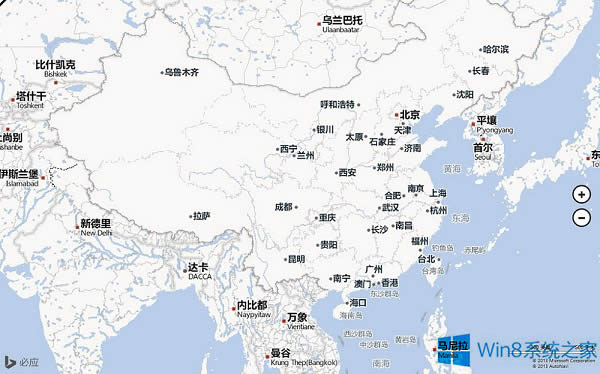 Win8默認地圖是英文怎么辦？Win8自帶地圖顯示中文的步驟