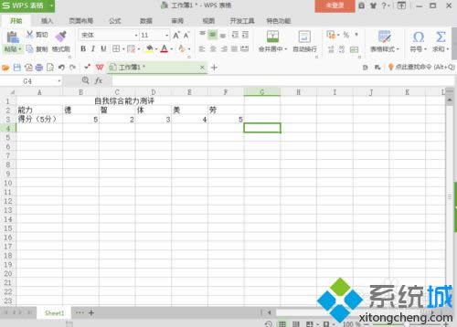 輸入表格數據