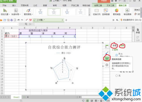 點擊雷達圖標